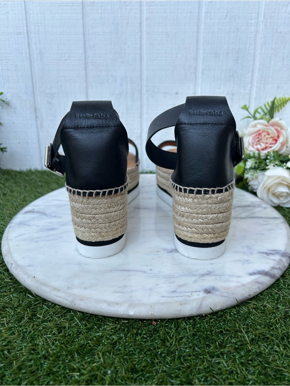 SEE BY CHLOE Glyn leather platform Espadrille Sandals $325 size 39 new - Picture 9 of 16